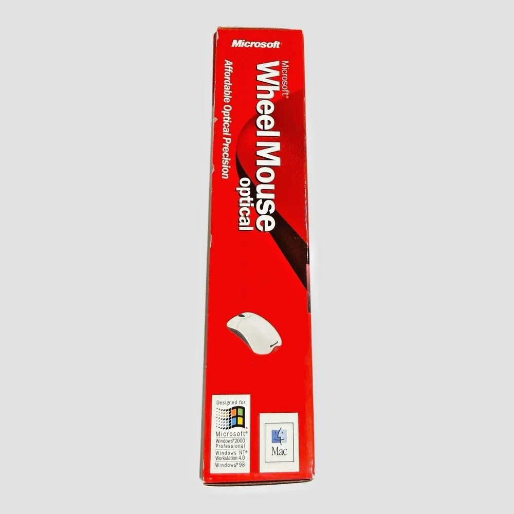 Microsoft Wheel Mouse Optical D66-00021 USB PS/2 Factory Sealed NOS Vintage
